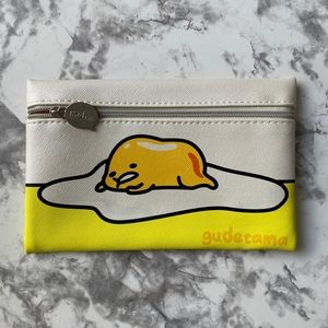 NEW Gudetama The Lazy Egg Wallet Clutch Zip Pouch Coin Purse Bag Ipsy Sanrio